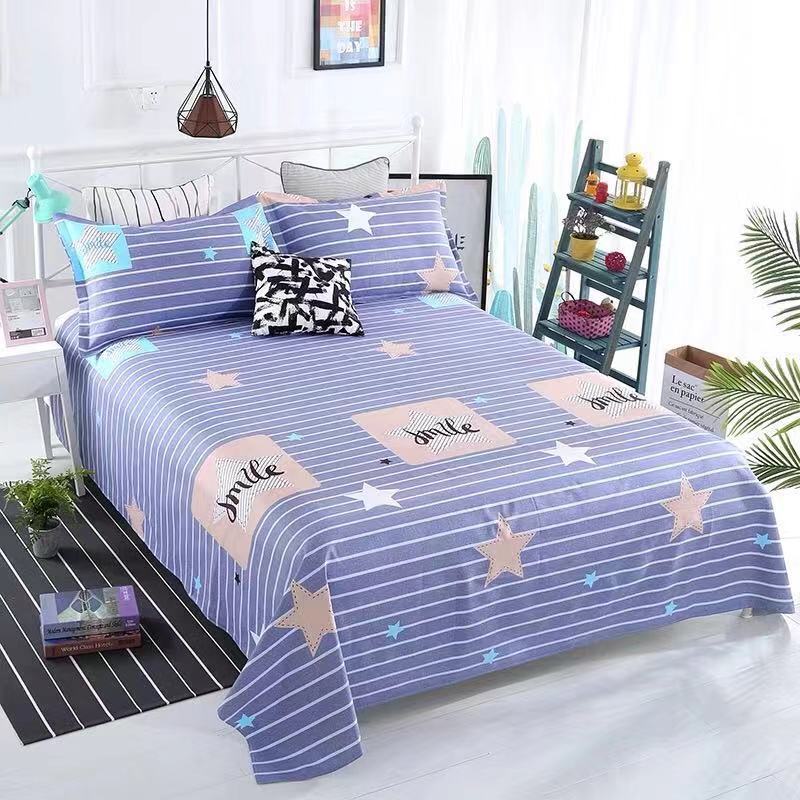 KING QUEEN TWIN Multi-size Can Choose Three-piece Suit Cotton Twill One-piece Bed Sheet Two-piece Pillowcase Breathable Foldable  Simple Style