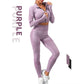 3PCS Women's Long Sleeve Yoga Clothing Set Seamless Knit Butt Lifting Pants Gym Fitness Bodybuilding Set Tracksuit Active Wear Sports Elastic Outwear