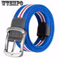 Fashion Luxury Gentleman Belt Without Holes Men's Elastic Reversible Belt Stretch Woven Canvas Belt