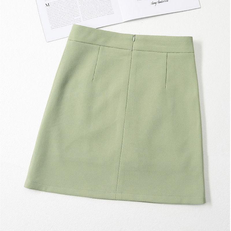 Sexy Tight A-line Women High Waist Hip Skirt Short Skirt Knee-length Zipper Elastic Waist Club Casual Home Office