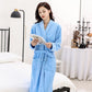 Autumn and Winter Flannel Nightgown Ladies Bathrobe Coral Fleece Thick Long-sleeved Pajamas Home Service Bathrobe Simple Style