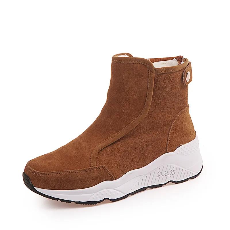 Women's Warm and Comfortable Short-tube Snow Boots In Winter Waterproof Non-slip Platform Cotton Shoes