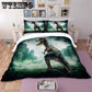 Quilt Set 3pcs Dragon Bedding Set Sheet Set Knitted Textile Cotton Comfortable Duvet