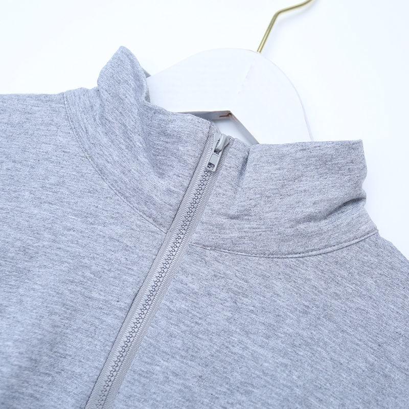 Short Drawstring Stand-up Collar Sweater Jacket Women Autumn Korean Loose All-match Sports Top