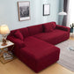 Solid Colors Slipcovers Plush Thicken Sofa Cover 1/2/3/4 Seats L Shape Recliner Protector Cover Set