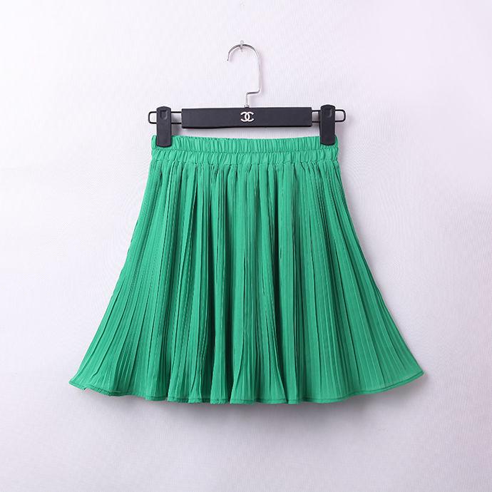 High Waist Chiffon Pleated Skirt Women Summer Mini Skirt Sexy Beach Skirt Short Ladies Skirts