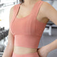 Women's Sports Bra Solid Color Sleeveless Halter Fitness Sling Anti-sliding Shock Absorption Outer Wear Yoga Bra