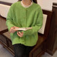Autumn and Winter Women's Outer Wear Warm Sweater Casual Loose Thickening Retro All-match Twisted Korean Twist Knitted Cardigan