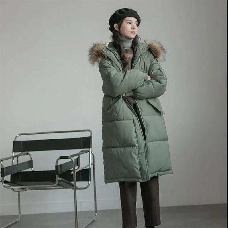 Large Size Cotton-padded Jacket Women's Mid-length Korean Down Padded Jacket Thick Loose Padded Jacket
