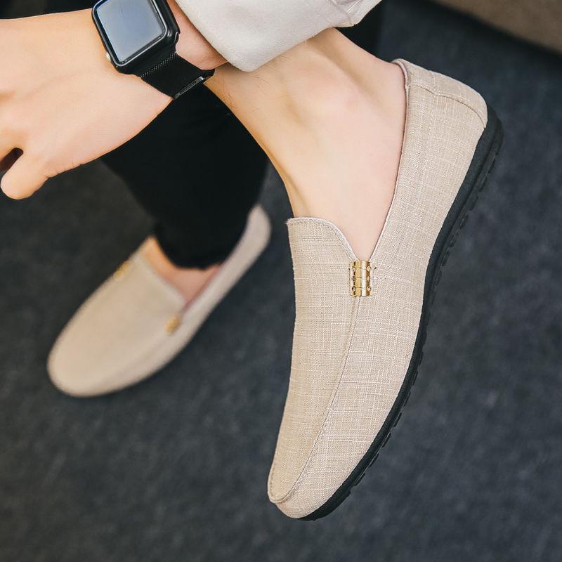 Canvas shoes Peas shoes men's casual shoes trend one pedal lazy shoes wild men's shoes breathable