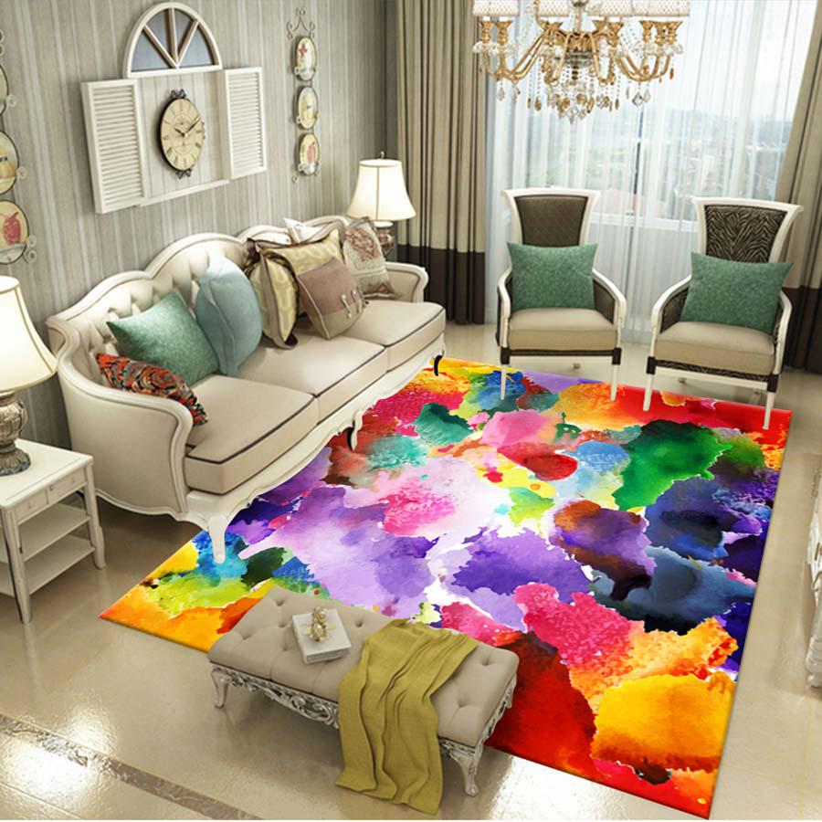 Ink Chinese Rectangular Sofa Coffee Table Carpet Carpets for Living Room Area Rug Home Decor