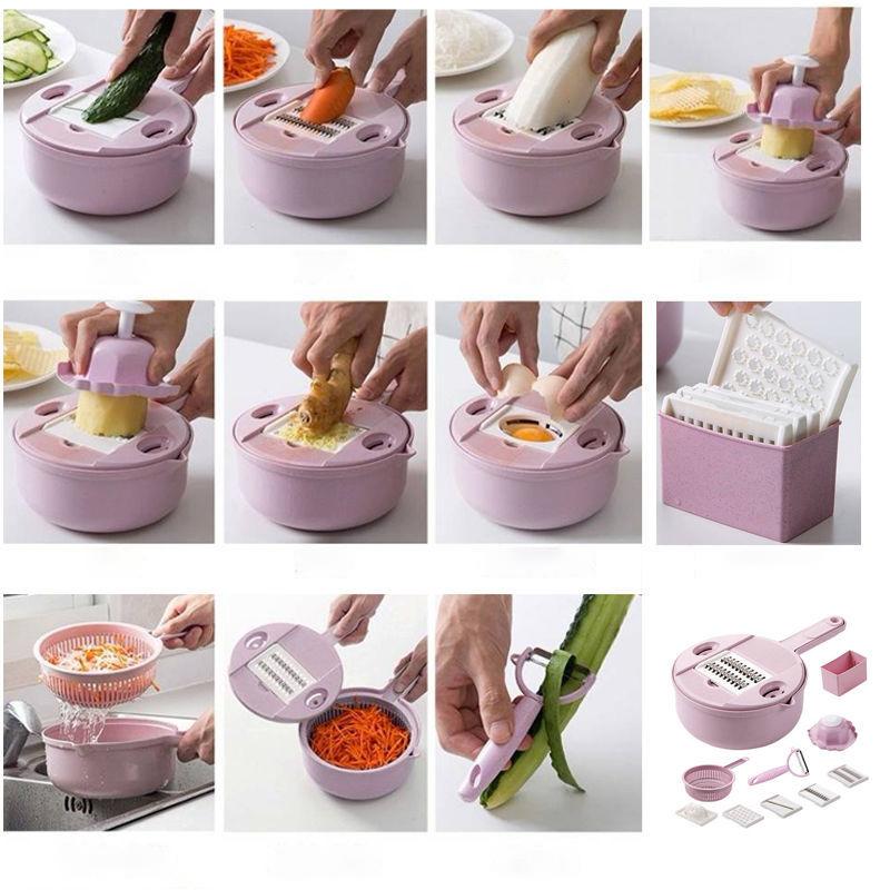 Multi-function Vegetable Cutter Potato Radish Grater Multifunctional Shredded Slicing Kitchen Artifact