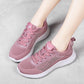 Women Running Shoes Breathable Mesh Lace Up Flat Sneakers Black Sport Woman Designer Shoes for Girls