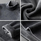 Double-faced Fleece Bottoming Shirt Men Plus Fleece Half-high Collar Long-sleeved Winter Warm Sweater