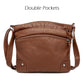 New Soft PU Leather Shoulder Bag Women Retro Messenger Bag Casual Multi-zipper Female Crossbody Bag Large Capacity Daily Handbag Satchel