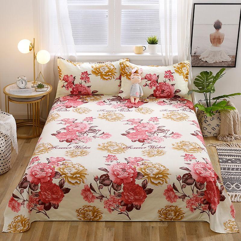 Twill Skin-friendly Bed Sheet Four Seasons Universal Student Dormitory Bed Linen Household Bedding