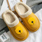 Autumn and Winter Pure Cotton Slippers Indoor Non-slip Soft-soled Shoes Warm Simple Plush Cotton Shoes