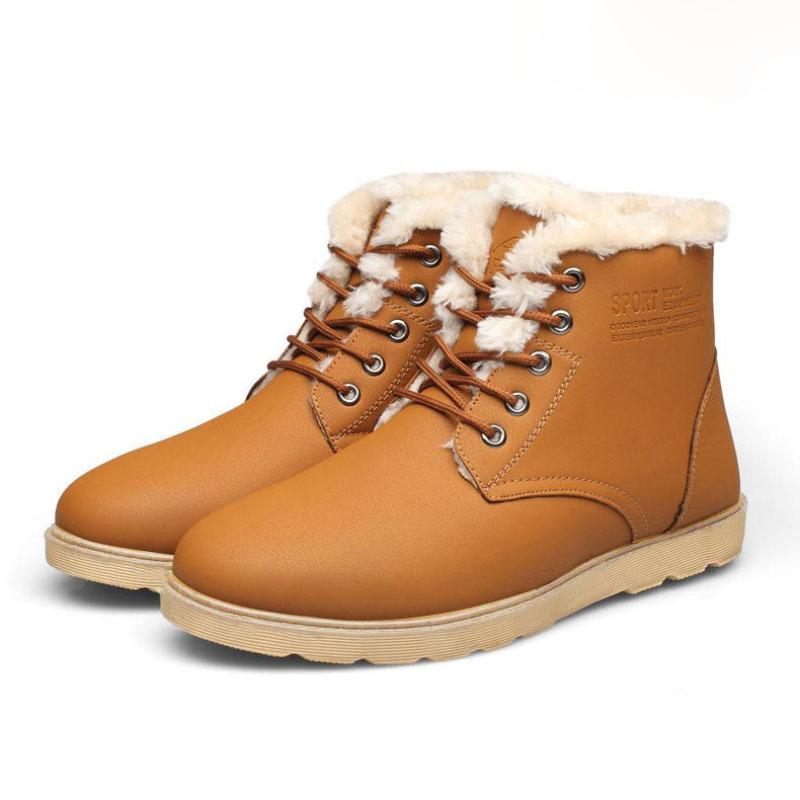 Martin Boots Winter Waterproof and Cold Resistance Plus Velvet Thick Warm Shoes Lovers Snow Boots