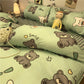 Four-piece Bed Linen Girl Heart Quilt Cover Quilt Bowknot Bedding Set Simple Princess Style