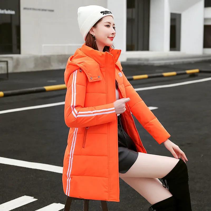 Women's Down Jacket Winter Korean Slim Slimming Down Jacket Plus Size Thick Mid-length Padded Jacket