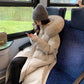Korean Style White Duck Down Long Section Knee-waisted Real Fox Fur Big Fur Collar Down Jacket Women Trendy