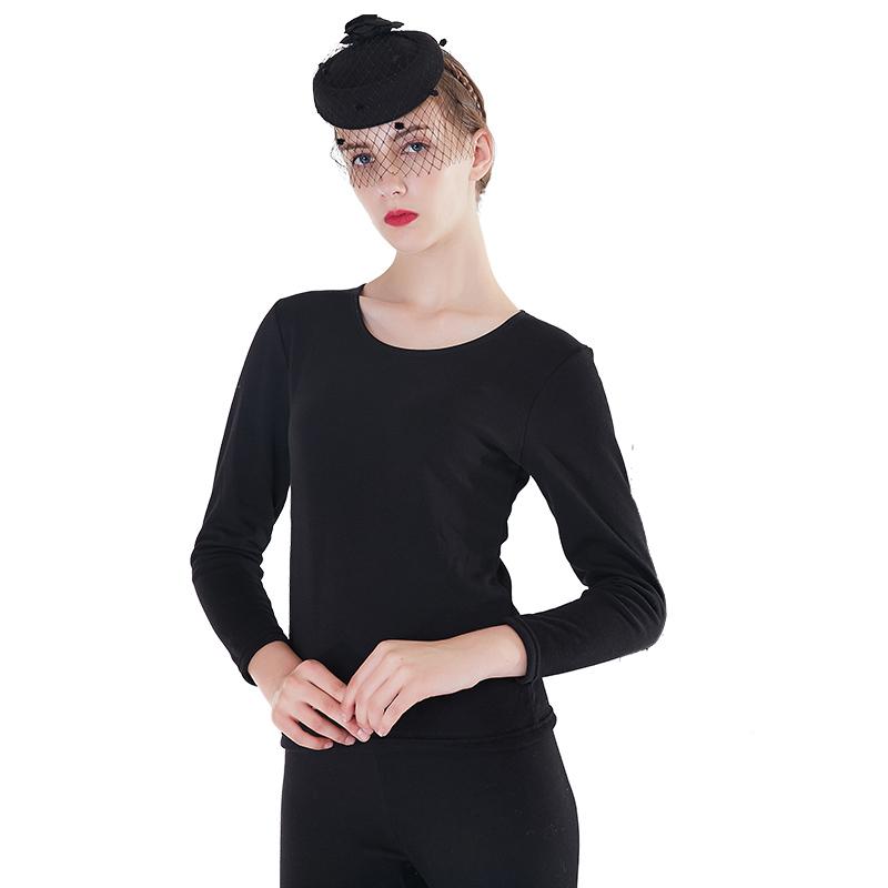 Women Winter Autumn Warm Thermal Underwear Plus Velvet O-neck Tops Pants Female Tight Suit Thicken Windproof Soft Lining Long Sleeve High Elasticity