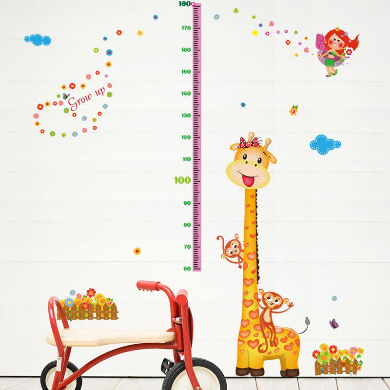 [sticker ]Cartoon Giraffe Height Wall Stickers For Kids Rooms Nursery Children Bedroom Decals Vinyl