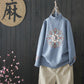 National Style Vintage Pullover Sweater Women Autumn Winter High-neck Plus Size Inner Base Sweater Loose Knitwear