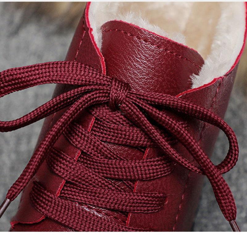 Cotton Shoes Women's Winter Plus Velvet Thick Warm Short Boots Non-slip and Anti-slip Comfortable Shoes with Horizontal Soles