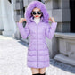 Winter Fashion Women's Mid-length Large Fur Collar Slim Slimming Plus Size Padded Jacket