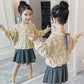 Children's Spring and Autumn Clothes Loose Casual Sweater Long Sleeve Round Neck Outwear Coat