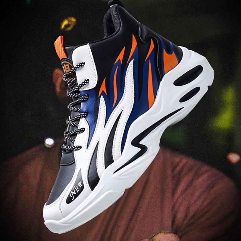 Summer Autumn Men's Sneakers Korean Trendy High-top Shoes All-match Student Men's Basketball Shoes