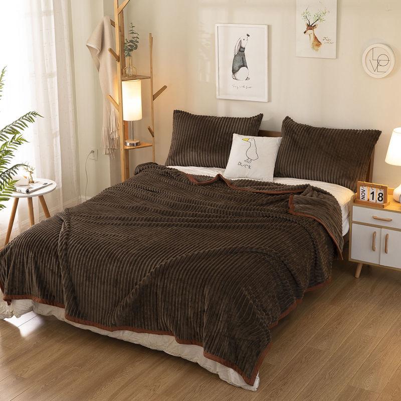 Beibei Fleece Blanket Flannel Coral Fleece Blanket Siesta Quilt Winter Plus Velvet Thick Warm Sheets