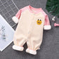 Autumn and Winter Baby Jumpsuit 0 To 6 Months Old Baby Khaki Clothes with Plush Thickened Climbing Clothes Warm Clothes for Newborn Children