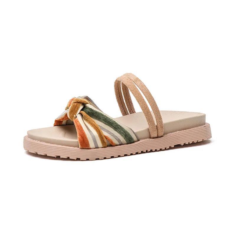 Summer Two-wear Sandals Female Fashion All-match Korean Fairy Style Students Rome Flat Beach