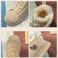 Winter Cotton Shoes Women Plus Velvet Warm Short Tube Laces Snow Boots Ankle Boots