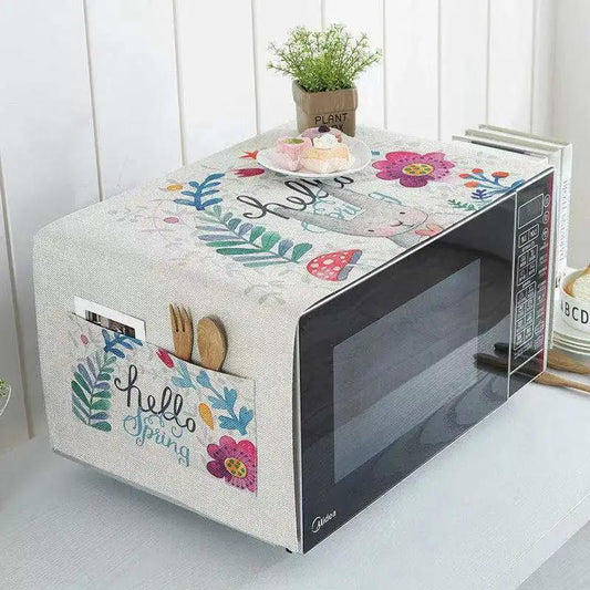 Microwave Oven Cover Dust Cover General Oil and Waterproof Cover Cloth Fabric