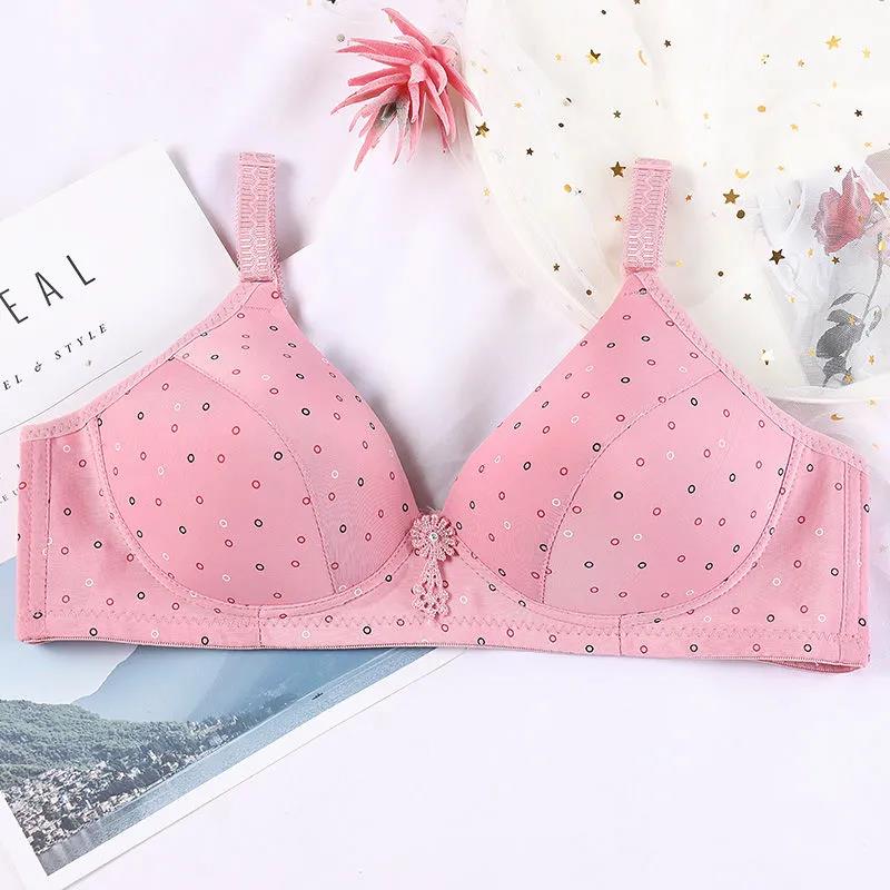 Women Large Size No Steel Ring Thin Bra Gather Sexy Fashion Seamless Cup Surface Simple Natural Comfortable Breathable Adjustable Bra