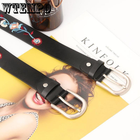 Embroidered Belt Classic Chinese Style Embroidery Decorative Belt Personality Dress Belt