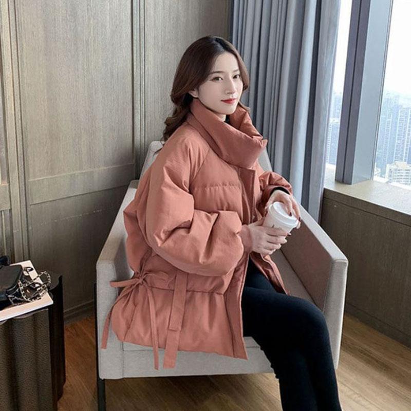 Winter Women's Korean Down Jacket Short Stand Collar Thick Loose Cotton-padded Jacket Bread Quilted Jacket