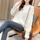 Autumn Winter Large Size Versatile Sweater Women's Loose Round Neck Long Sleeve Knitted Pullover