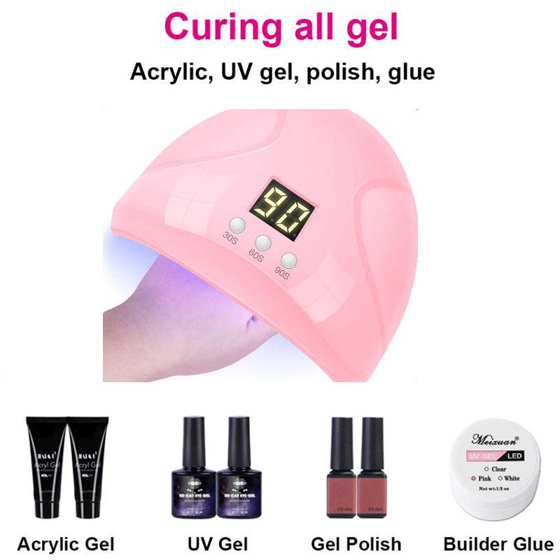 Nail Art Set 36W UV Led Lamp Dryer Gel Nail Polish Set Kit Nail Tools Gel Varnish Manicure Tools Kit
