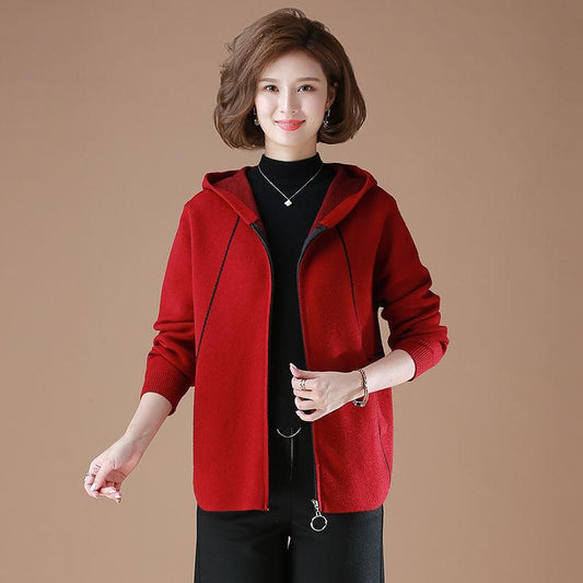 L-4XL Large Size Coat Middle-aged and Elderly Women's Coat 2021 New Spring Autumn Thin Section Solid Casual Jacket Female Tops