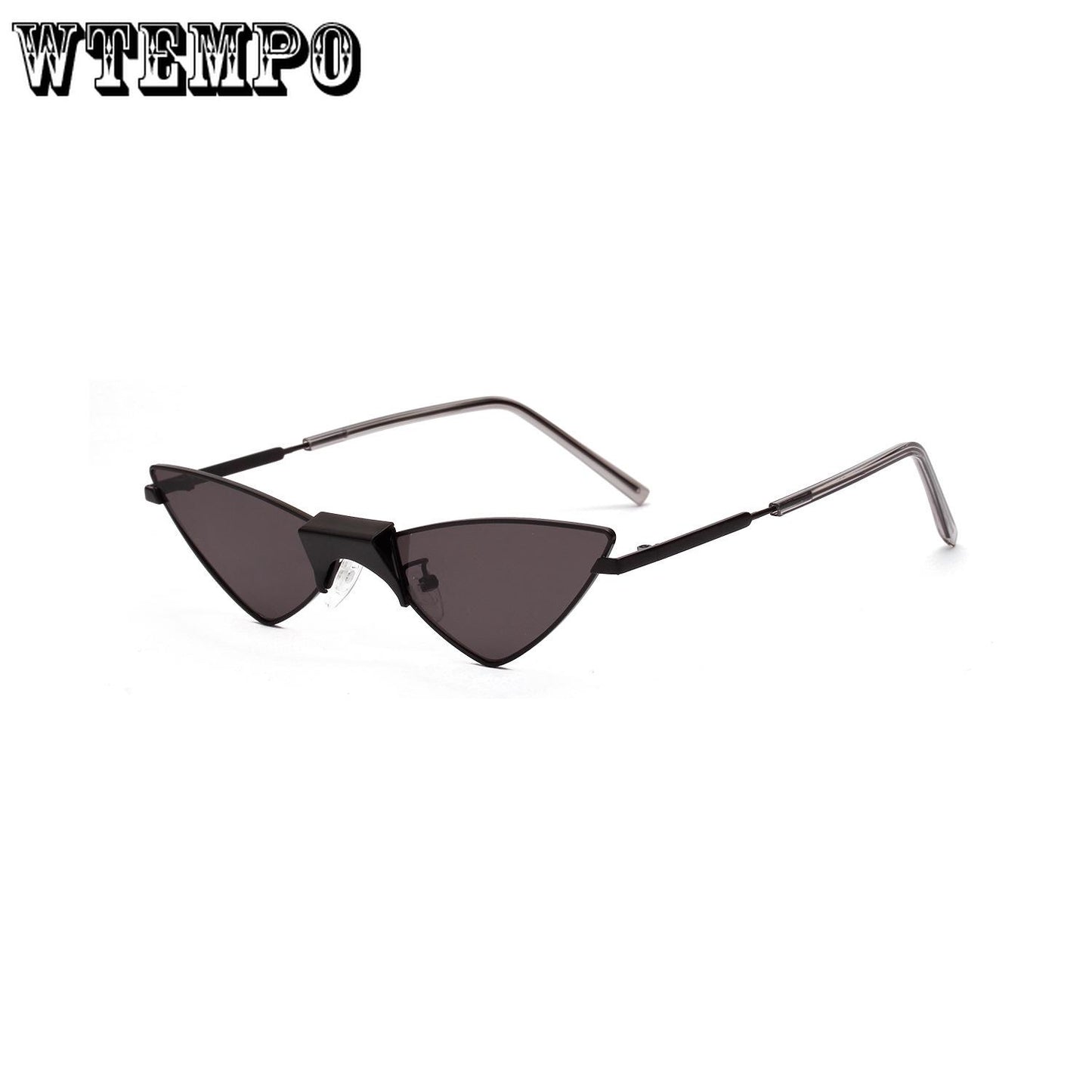 WTEMPO Butterfly sharp-eyed cat glasses popular sunglasses women through red retro sunglasses female