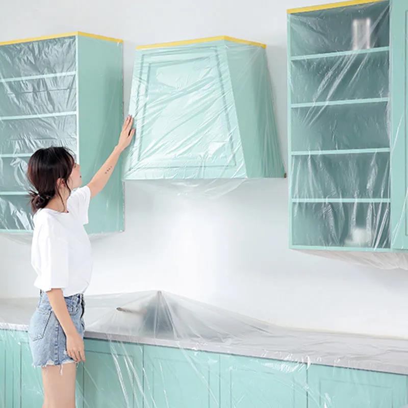 Furniture Dustproof Film Plastic Dustproof Cloth Decoration Wardrobe Protective Film Furniture Cover Bed Cover Household Sofa Dustproof