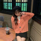 Knit Cardigan Women's Sweater Jacket Modal Long Sleeve Outer Autumn and Winter Korean Style Loose Thick Black and White