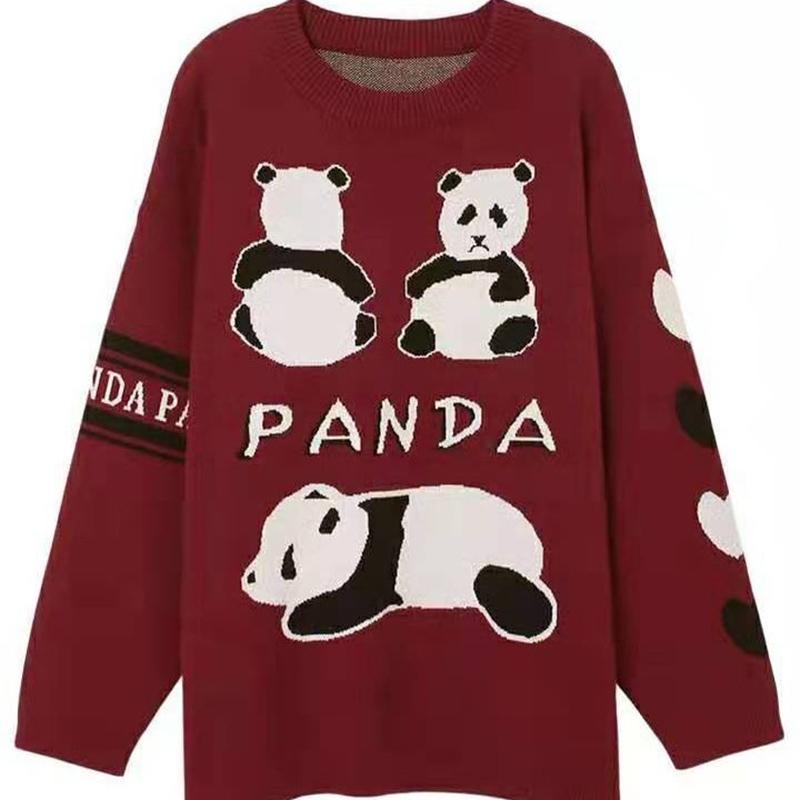 Autumn  Winter Cartoon Pullover Sweater Casual Fashion Long-sleeved Loose Sweater Girl Student Jacket
