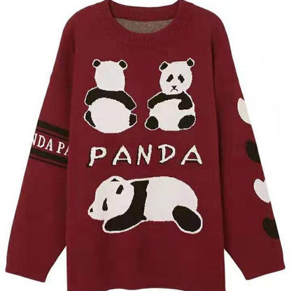Autumn  Winter Cartoon Pullover Sweater Casual Fashion Long-sleeved Loose Sweater Girl Student Jacket