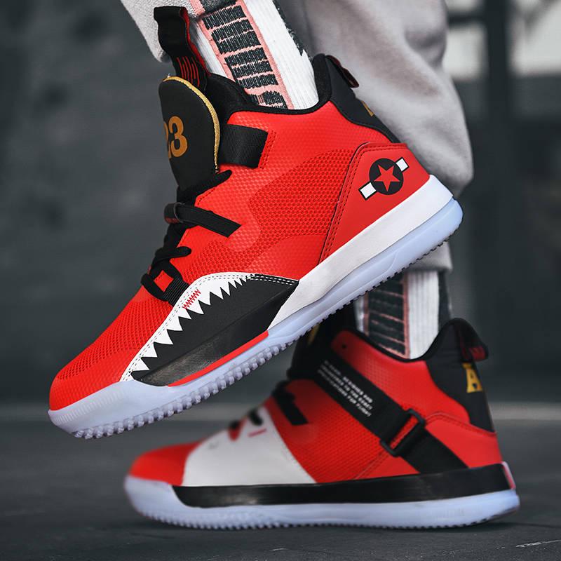 Basketball shoes men cushion basketball shoes light Color matching Men's outdoor sports shoes