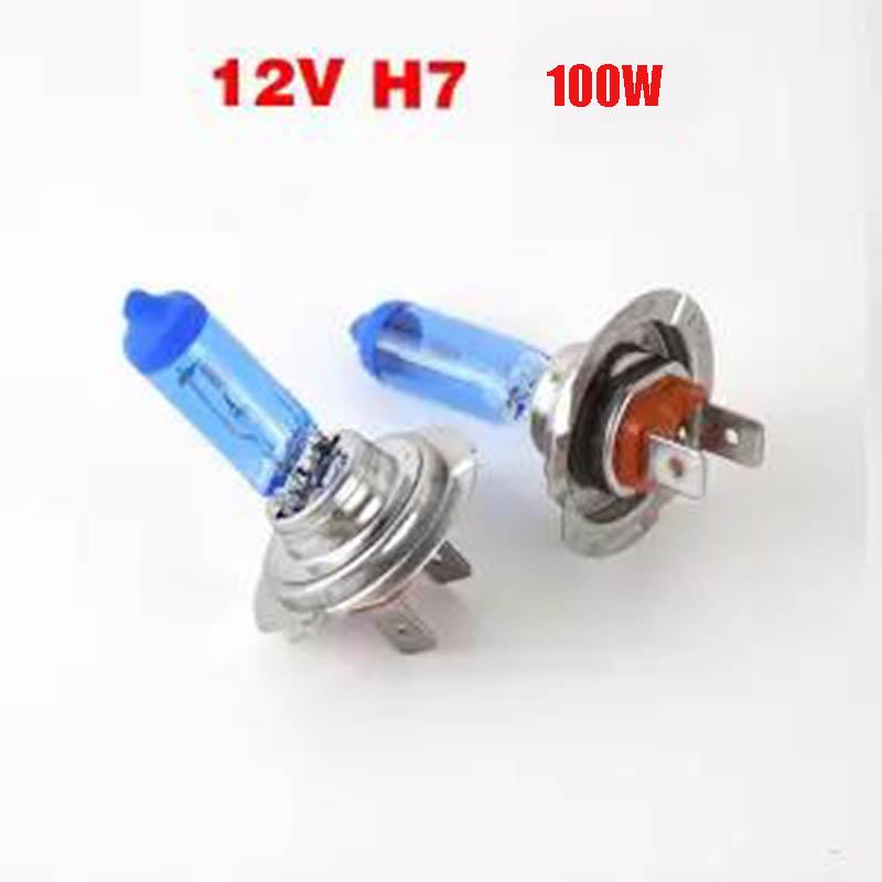 2pcs Car Front Big Bulb H4 H7 H1 H3 Xenon Lamp 12V100W/120W High Beam Low Beam Fog Lamp Truck Super Bright White Original Car Bulb